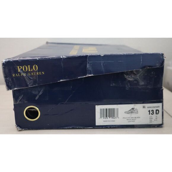 Polo Ralph Lauren Men's Sz 13D White Multi Leather Court Mid Pro Casual Shoes - Picture 14 of 14